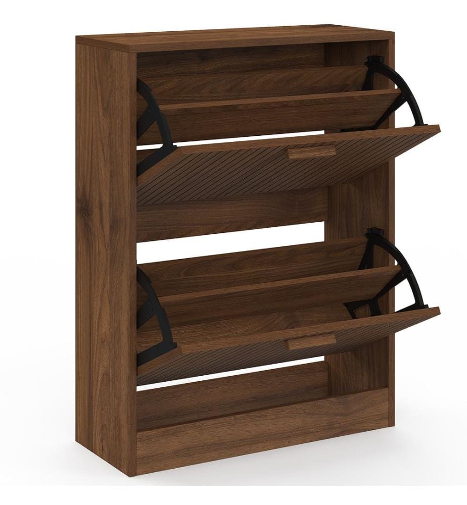 Faustine 2-Door Shoe Cabinet - Walnut