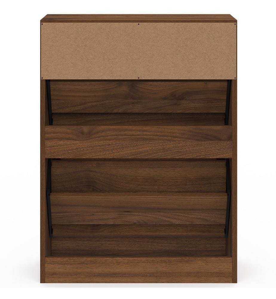 Faustine 2-Door Shoe Cabinet - Walnut