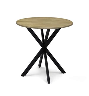 Soline Dining Table 80 x 80 x 75 cm - Wood & Black