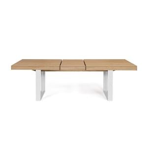 Brixton Extensible Dining Table 200-300 x 90 x 75 cm - Brown & White