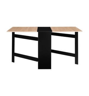 Edi folding console dining table - 80 x 150/35.5 x 75 cm - Brown and Black