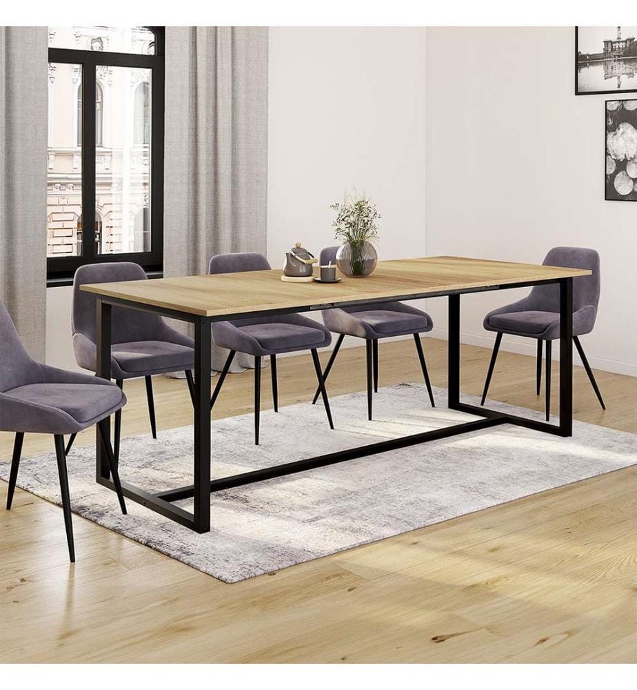 Memphis Extendable Dining Table 200-250 cm - Black