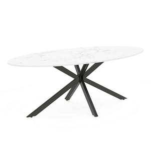 Céleste Dining Table 200 x 90 x 75 cm - White & Black