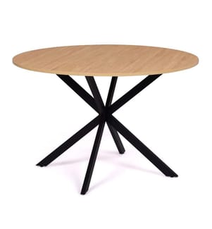 Soline 110 cm dining table - Brown and black
