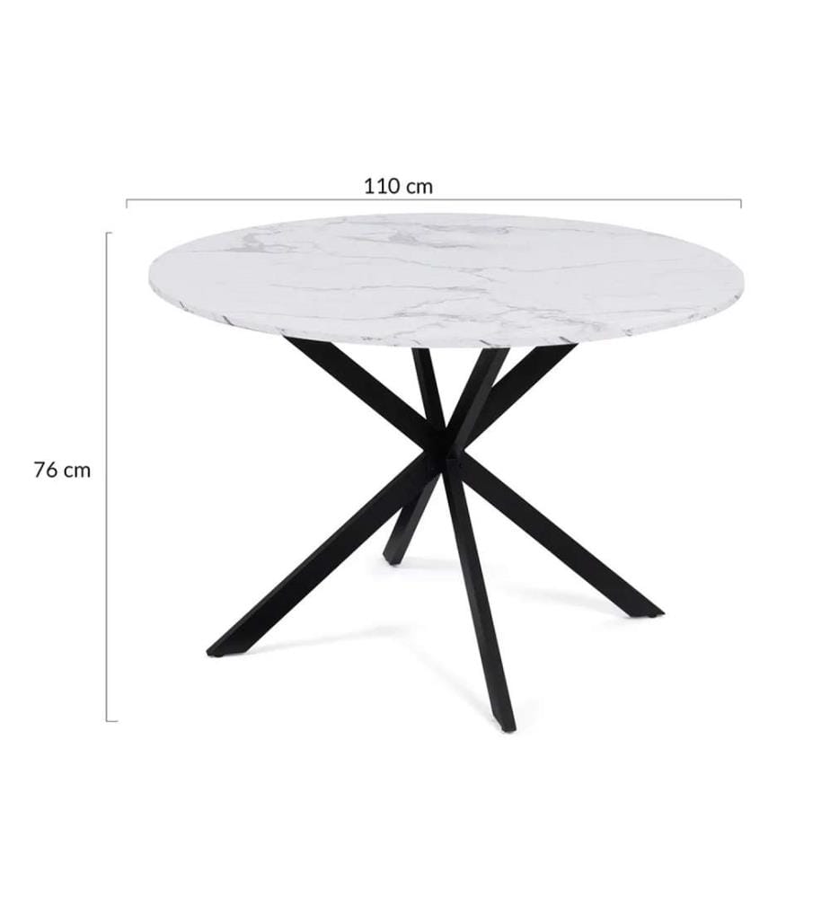 Soline Dining Table 110 cm - Black