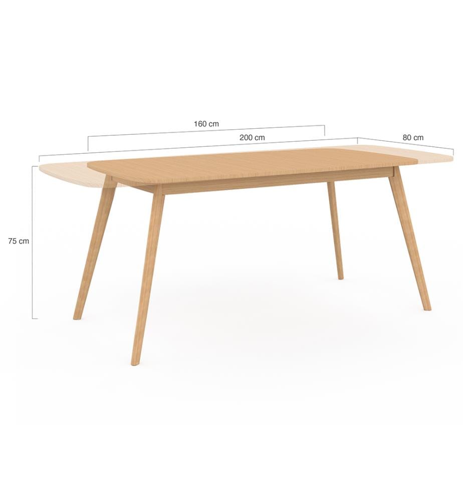 Venezia extendable dining table 160-200cm - Brown