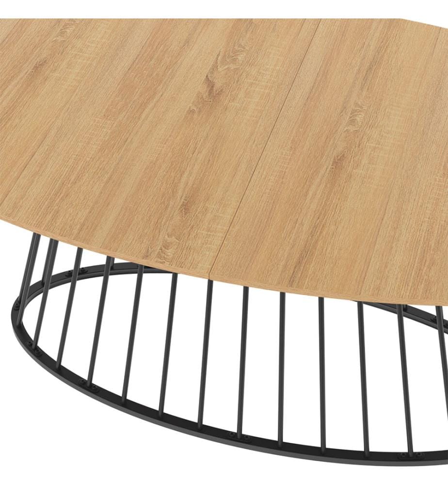 Adelle Dining Table 200 cm - Wood and Black