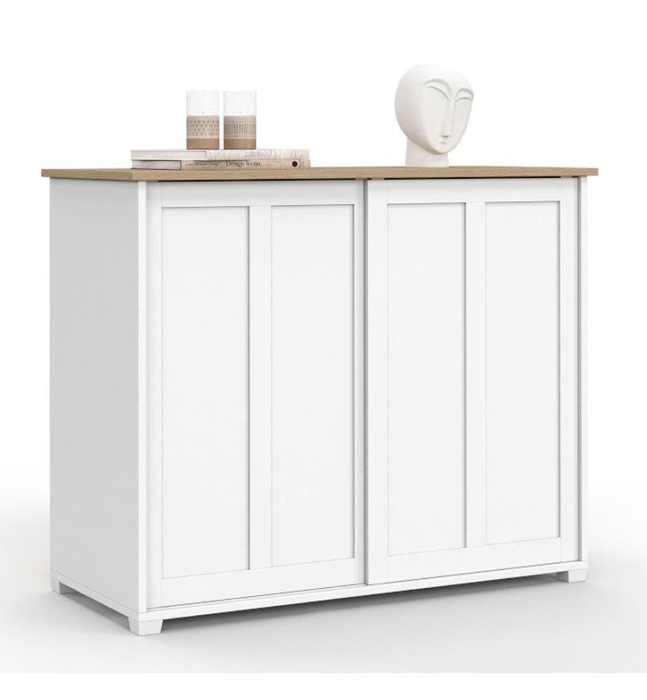 Jamy 2-Door Sideboard - White and Wood