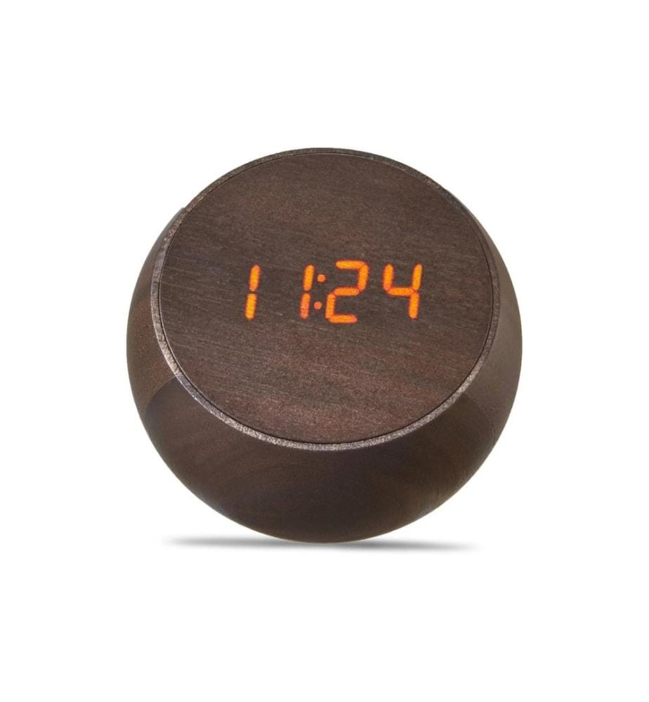 GINGKO - Réveil numérique Tumbler Click Clock Brun