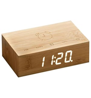 GINGKO - Réveil numérique Flip Click Clock Marron