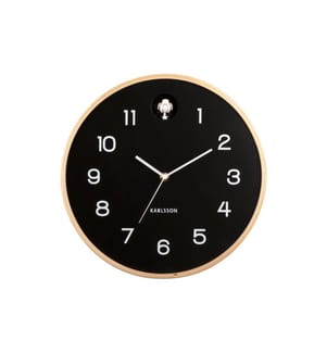 KARLSSON - Wanduhr Natural Cuckoo 31.5 cm, Schwarz