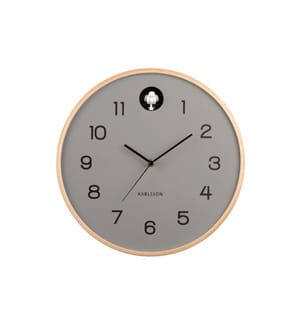 KARLSSON - Wanduhr Natural Cuckoo 31.5 cm, Grau