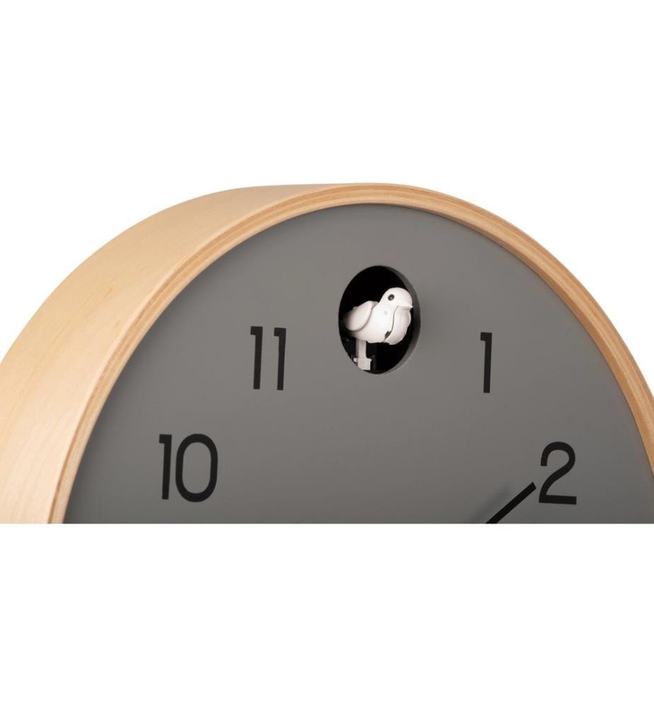 KARLSSON - Wanduhr Natural Cuckoo 31.5 cm, Grau