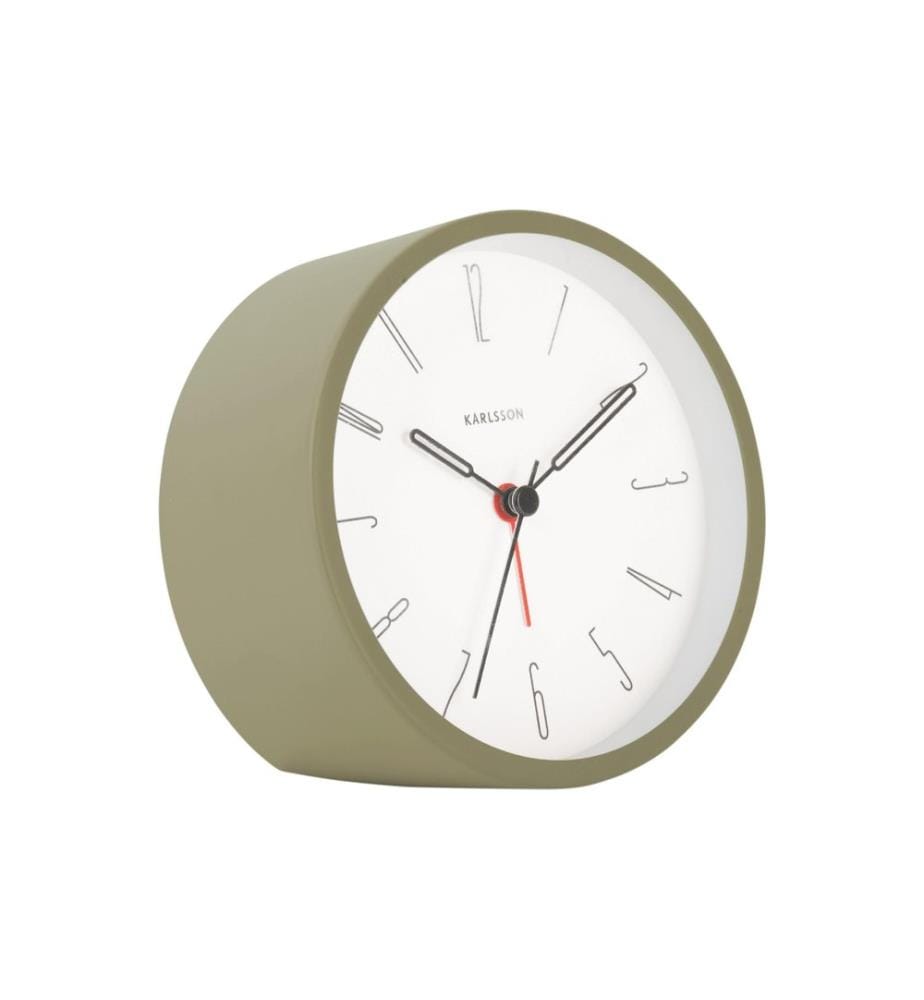 KARLSSON - Réveil classique Belle Numbers 11 cm, Vert