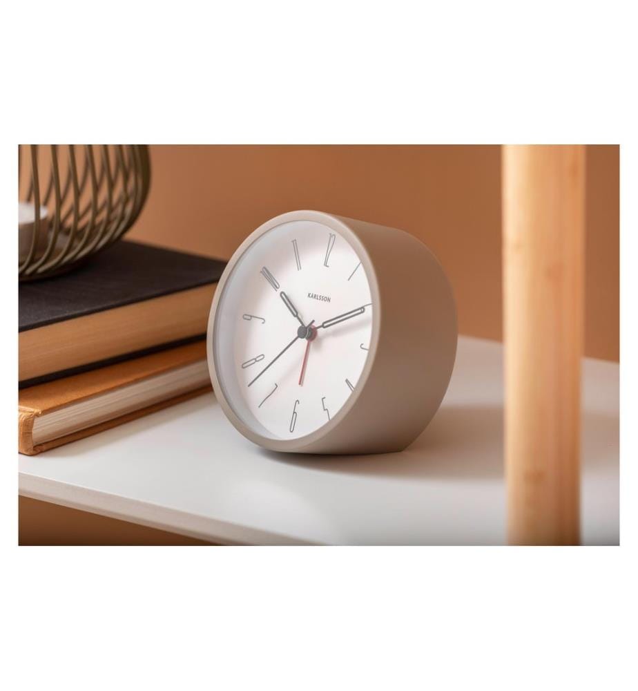 KARLSSON - Réveil classique Belle Numbers 11 cm, Gris