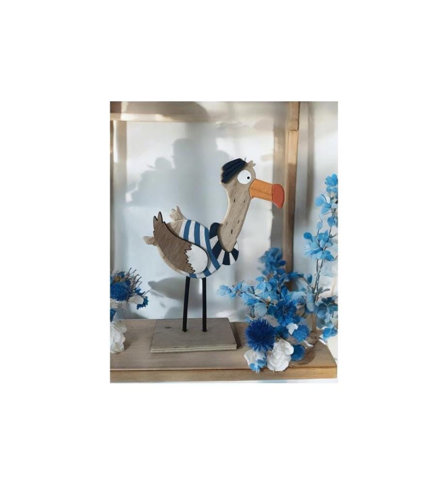 DAMECO - Objet à exposer Mouette avec bouée 5 cm x 18 cm