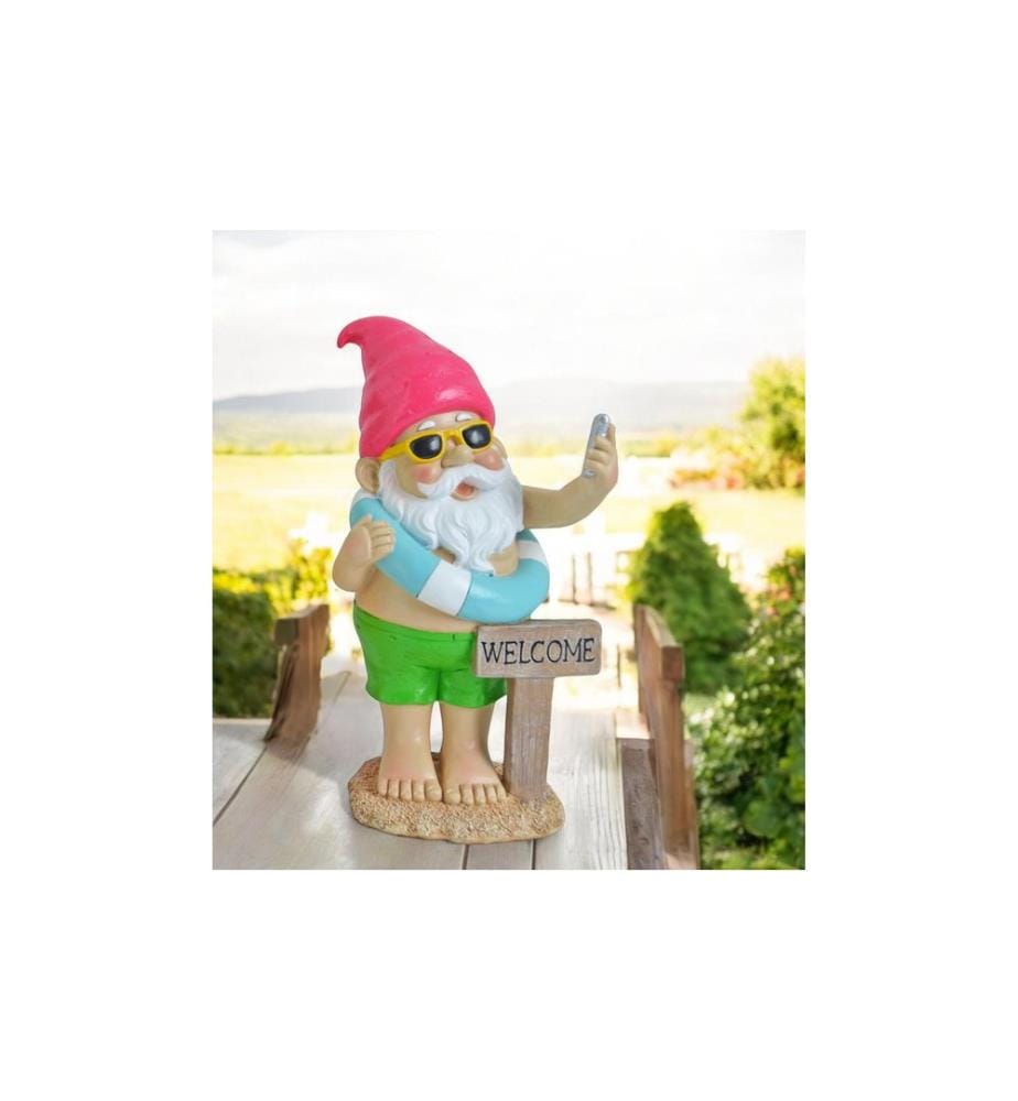 DAMECO - Dekofigur Gartenzwerg Beach Welcome