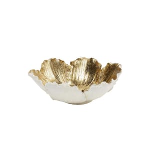 Kare Coupe déco Flower Bloom 20 cm, crème/or