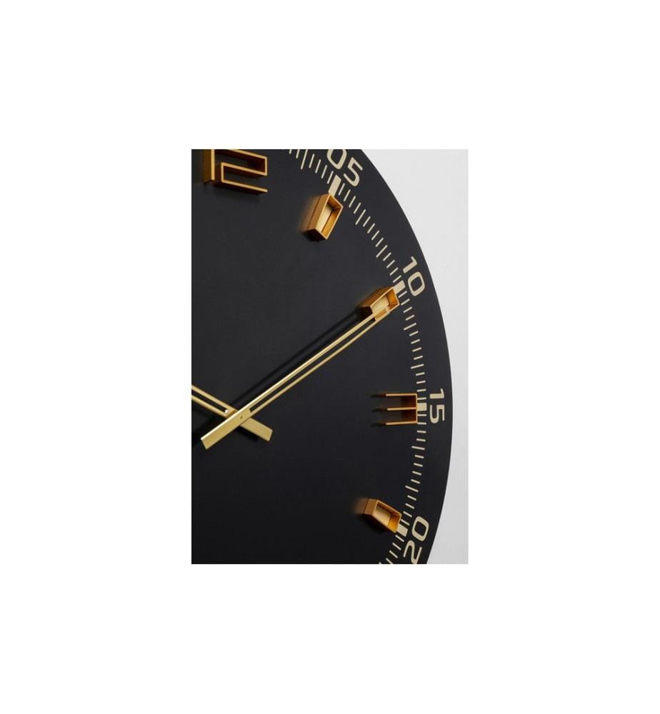 Kare Wanduhr Milk Bar 60 cm, Schwarz/Gold