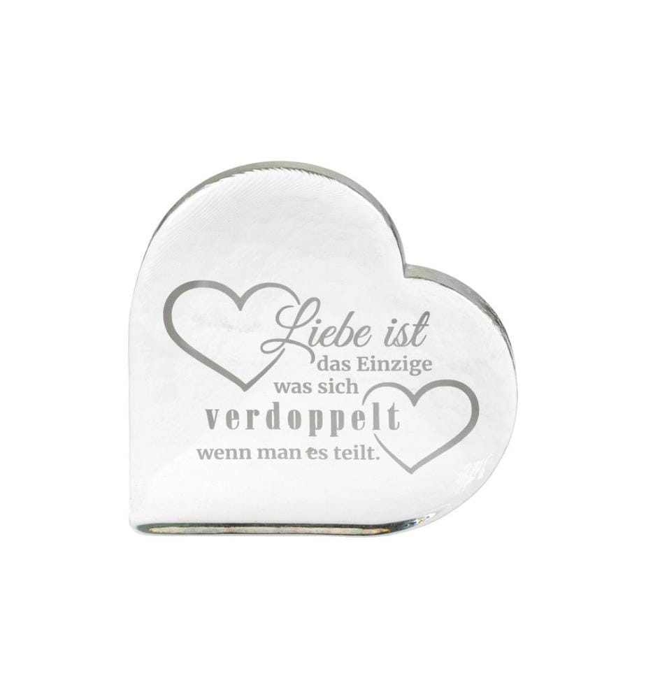 Glasi Hergiswil - Objet à exposer Coeur Liebe ist.. 146 x 146 mm