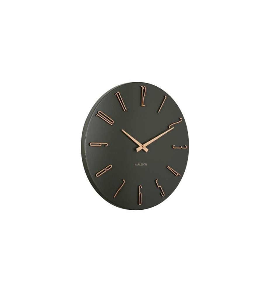 KARLSSON - Wanduhr Esmerado 40 cm, Luxury Green