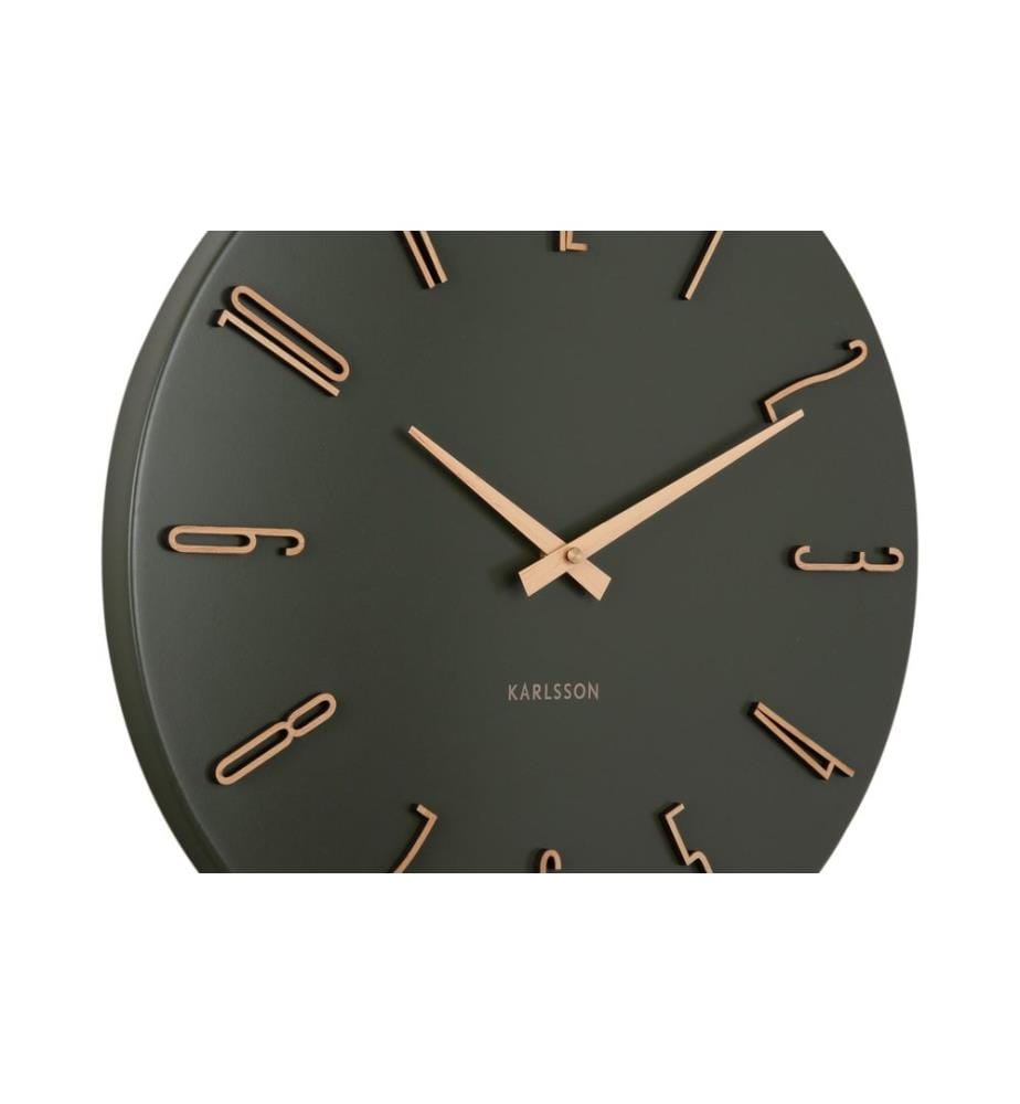 KARLSSON - Wanduhr Esmerado 40 cm, Luxury Green
