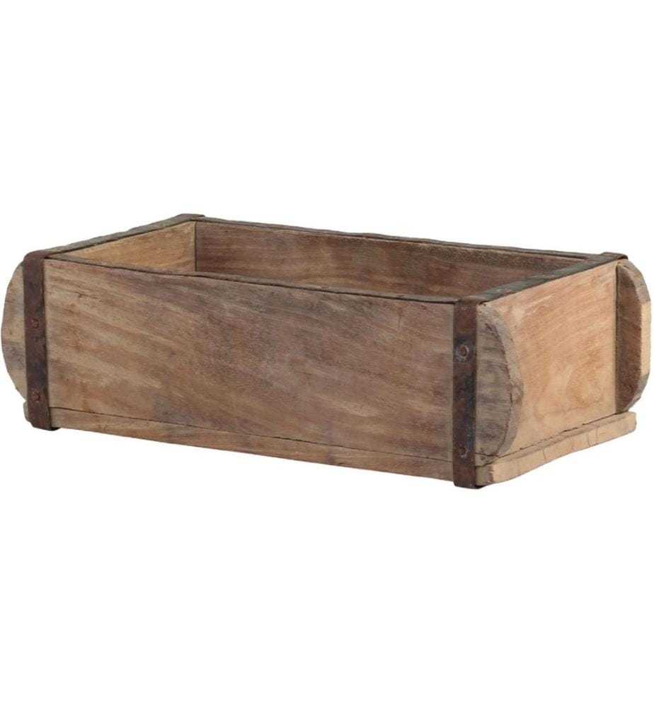 CHIC ANTIQUE - Aufbewahrung alte Backsteinform unika 10 x 30 cm, Braun