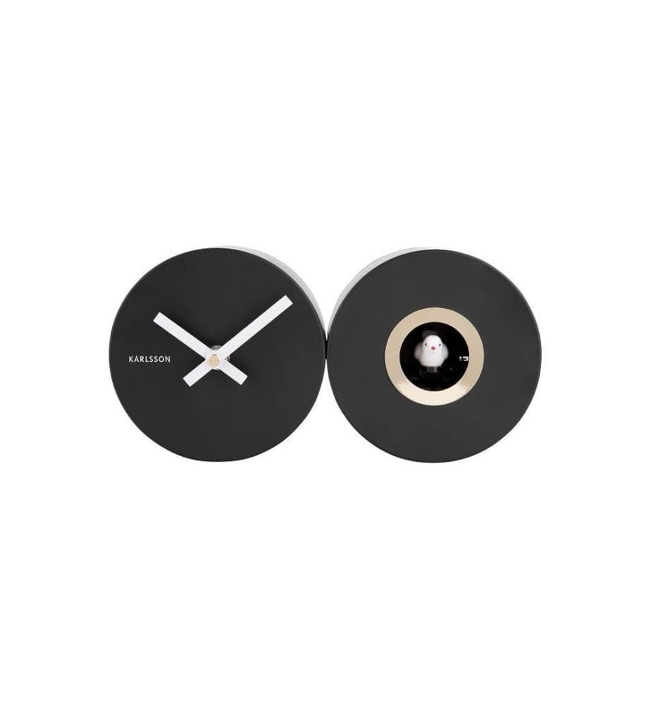 KARLSSON - Wanduhr Kuckuck Schwarz Matt