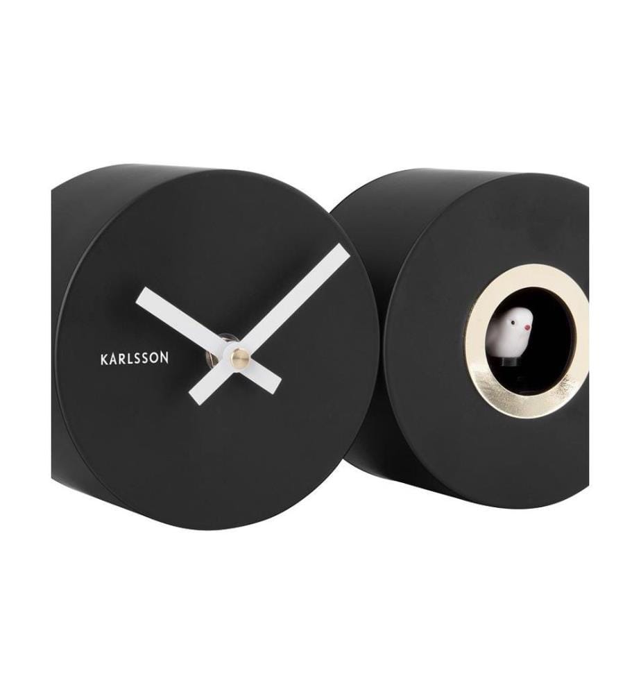KARLSSON - Wanduhr Kuckuck Schwarz Matt