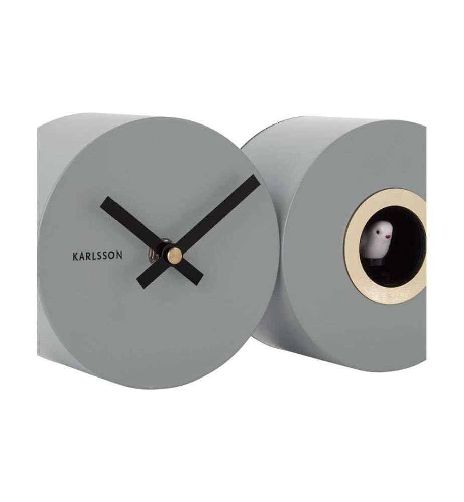 KARLSSON - Wanduhr Kuckuck Grau Matt