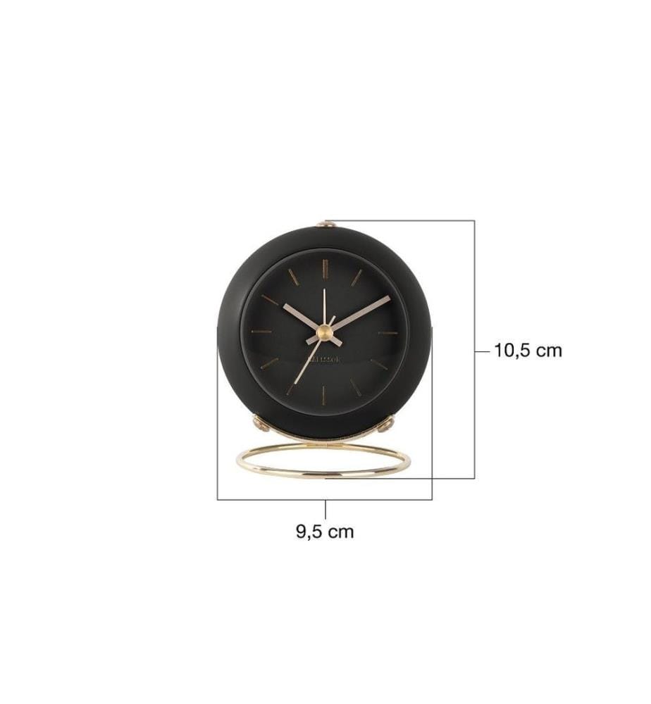 KARLSSON - Réveil classique Globe Noir