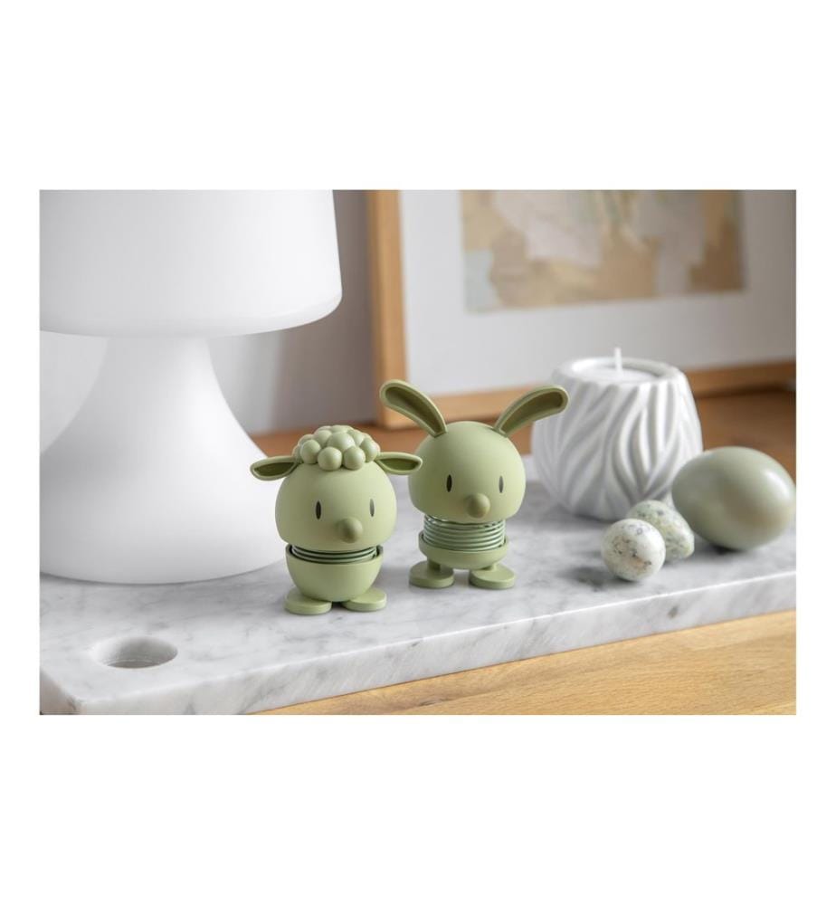 HOPTIMIST - Objet à exposer Soft Bunny S 9 cm, Vert olive