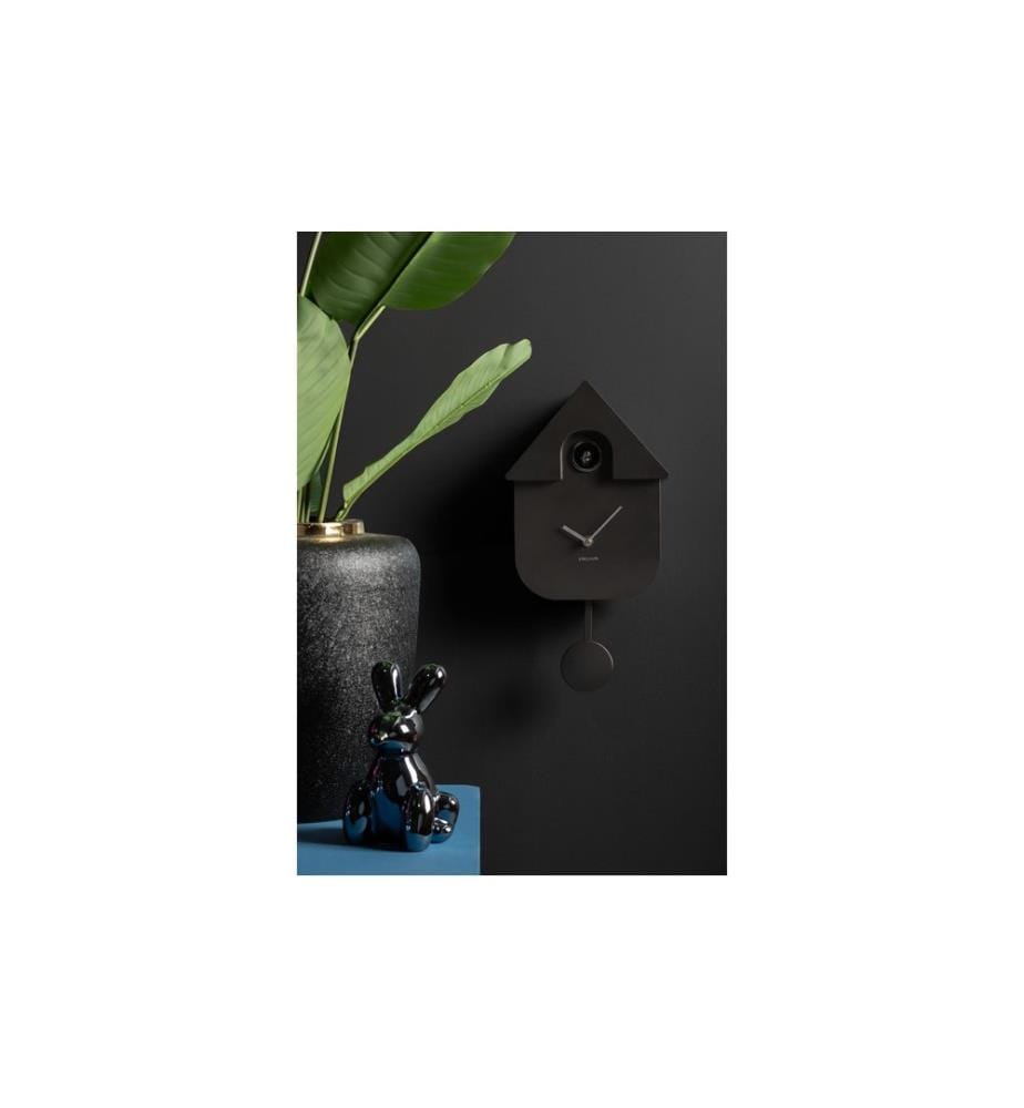 KARLSSON - Wanduhr Modern Cuckoo Metallic Dark grey