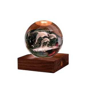 GINGKO - LED Stimmungslicht Amber Delfin Braun/Transparent