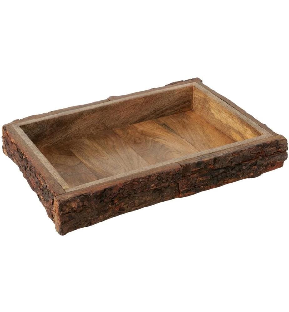 BOLTZE - Assiette décorative Barka Bois de manguier, 37 x 5.5 cm