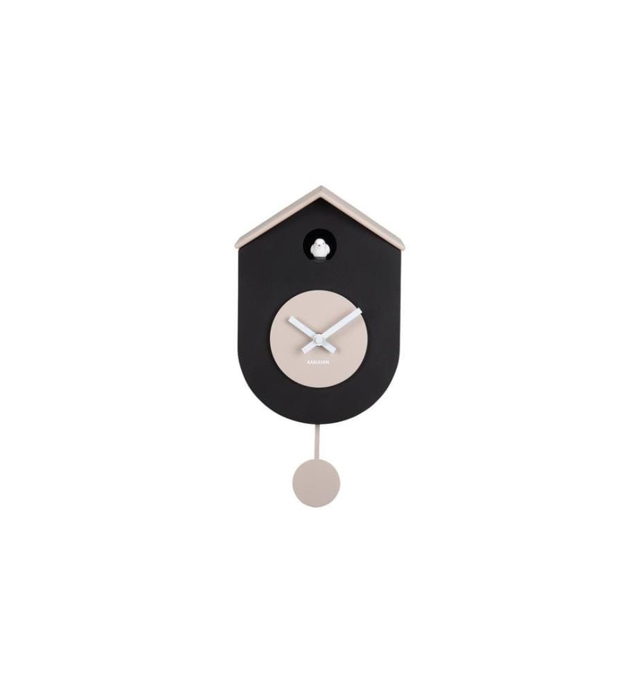 KARLSSON - Wanduhr Kuckuck Grato 17.5 x 33.2, Black/Grey