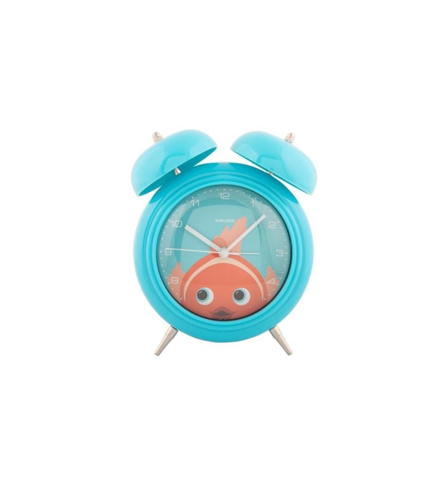 KARLSSON - Wecker Goldfisch Light blue