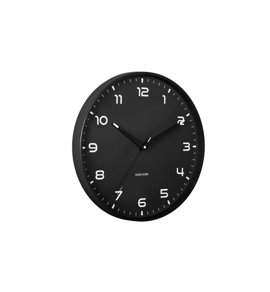KARLSSON - Wanduhr Orgullo Ø 40 cm, Schwarz