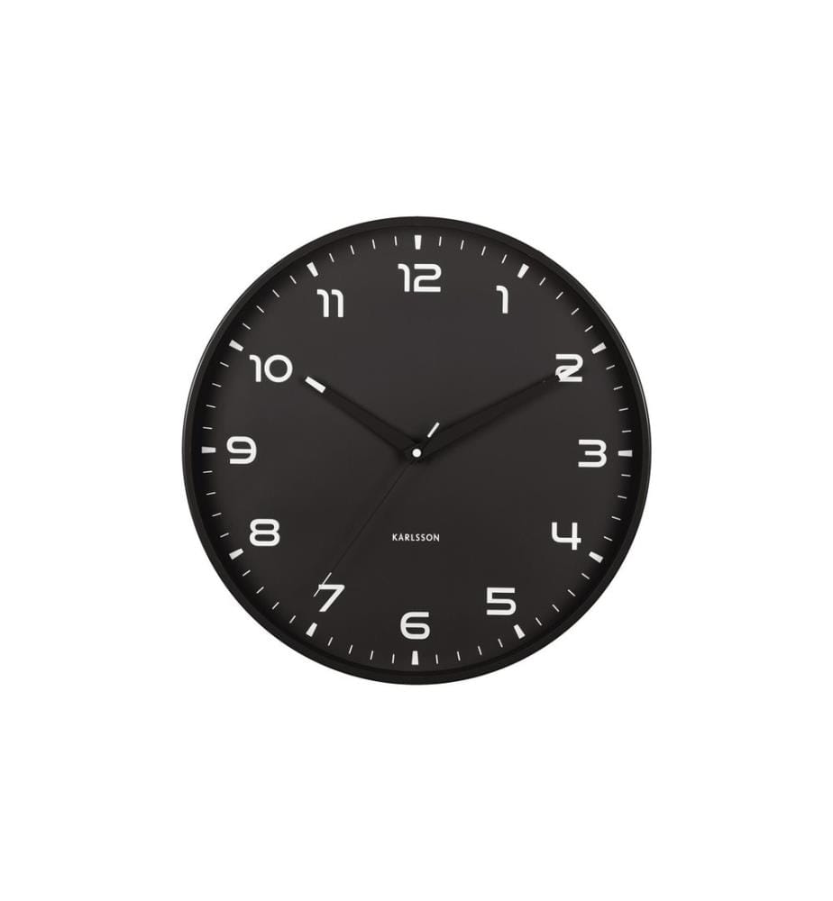 KARLSSON - Wanduhr Orgullo Ø 40 cm, Schwarz