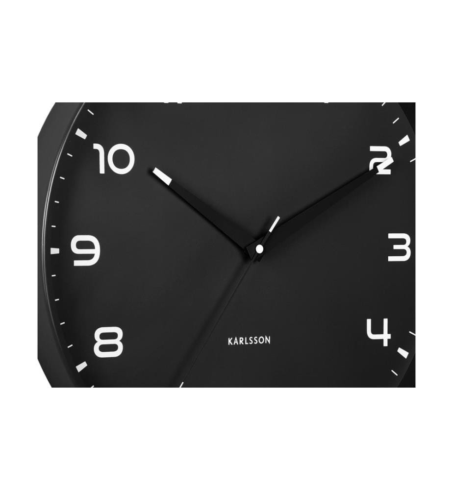 KARLSSON - Wanduhr Orgullo Ø 40 cm, Schwarz