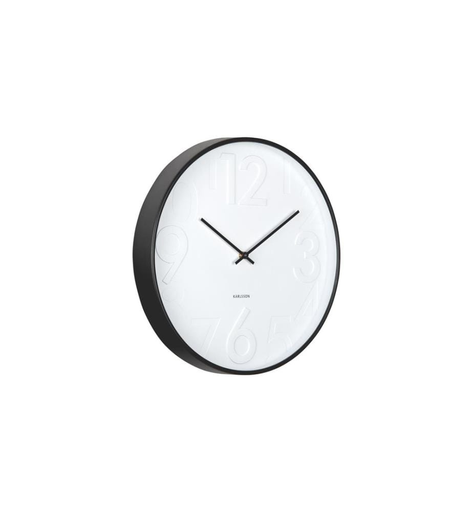 KARLSSON - Wanduhr Ayuno Ø 40 cm, Schwarz