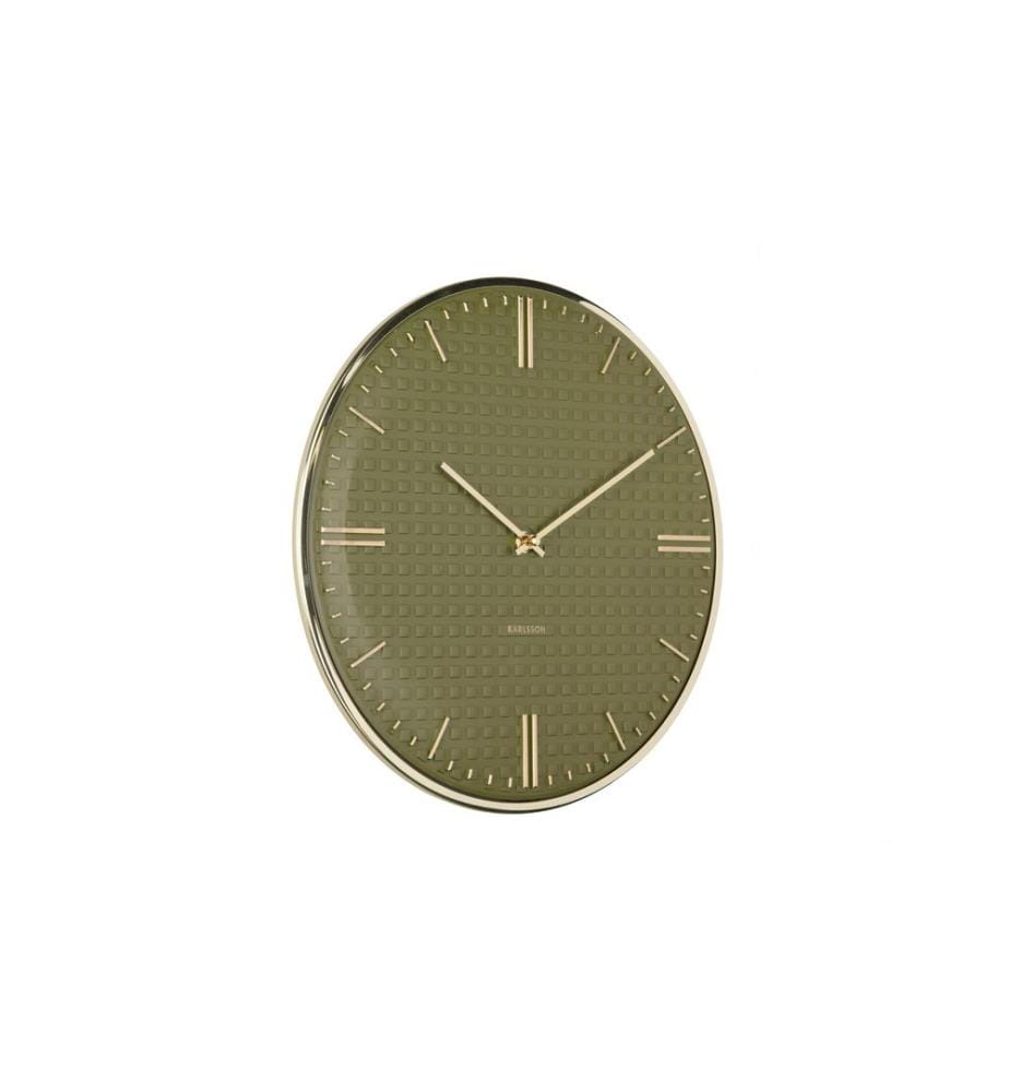 KARLSSON - Wanduhr Riqueza 35 cm, Luxus grün