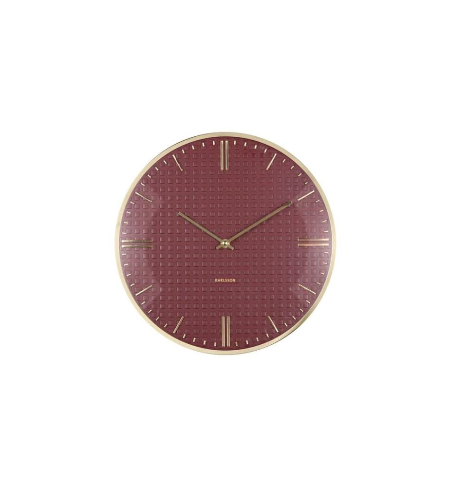 KARLSSON - Wanduhr Riqueza 35 cm, Burgunderrot
