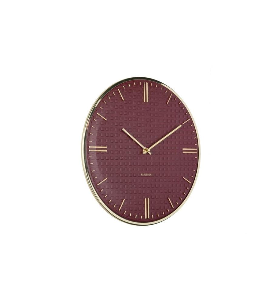 KARLSSON - Wanduhr Riqueza 35 cm, Burgunderrot