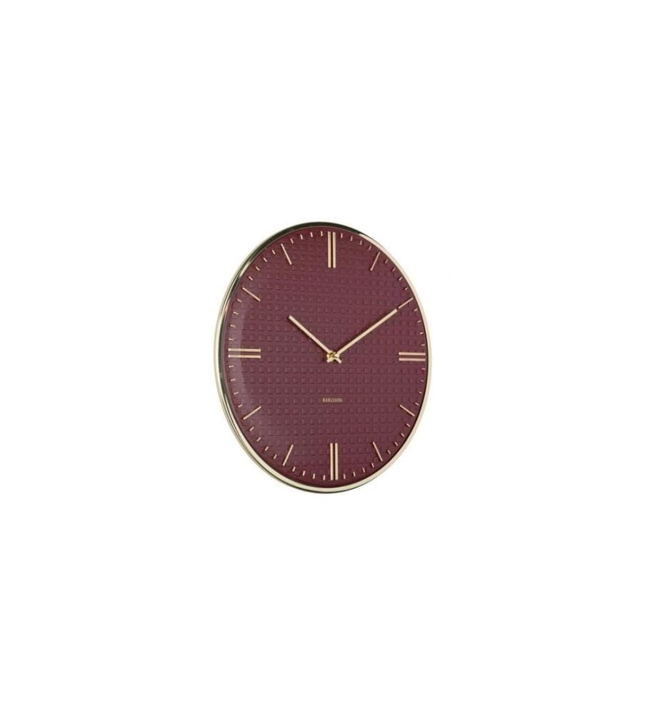 KARLSSON - Wanduhr Riqueza 35 cm, Burgunderrot