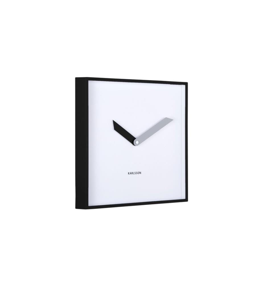 KARLSSON - Wanduhr Cool Retro Cuadrado 28,3 x 28.3 cm, Schwarz