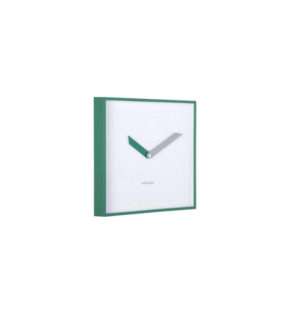 KARLSSON - Wanduhr Cool Retro Cuadrado 28,3 x 28.3 cm, Retro grün
