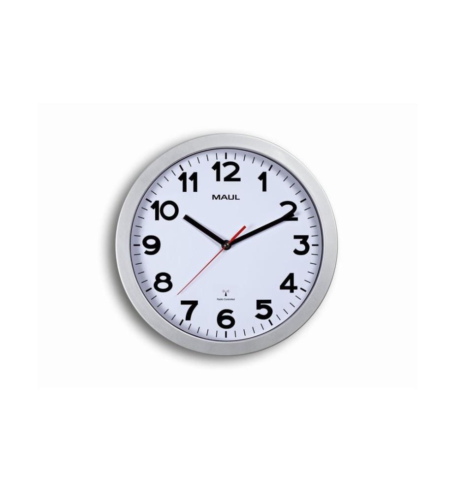 MAUL - Wanduhr MAUL -step Ø 30 cm Silber/Weiss