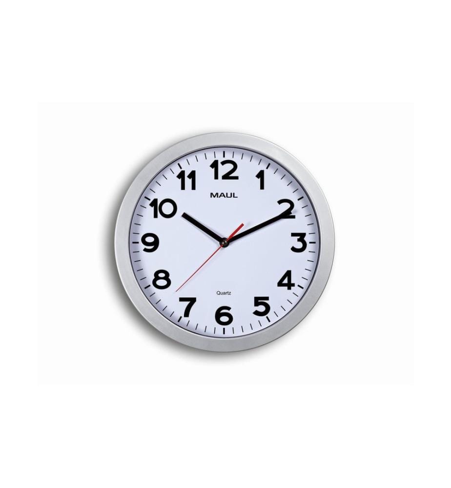 MAUL - Wanduhr Step Ø 30 cm Silber/Weiss
