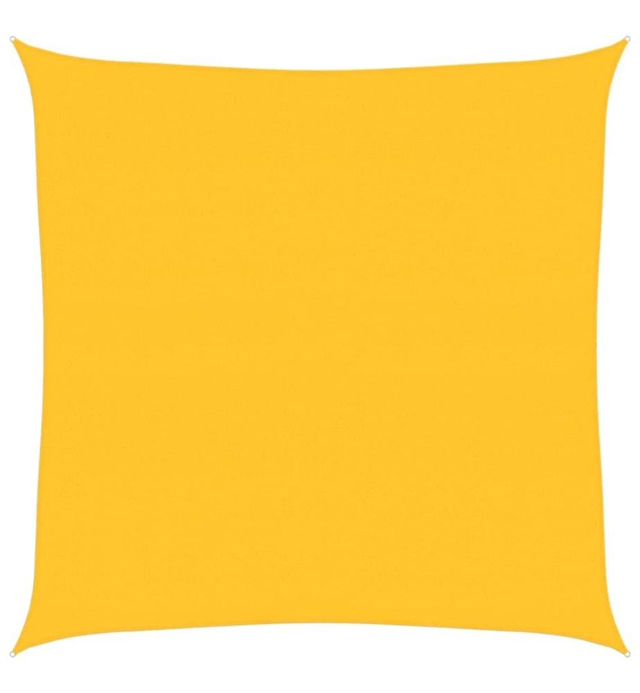 vidaXL Voile d'ombrage 160 g/m² carré jaune 7x7 m PEHD